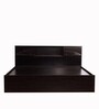 Galene King Size Bed in Wenge Finish with Headboard & Box Storage with 1 BedSide Table