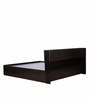 Galene King Size Bed in Wenge Finish with Headboard & Box Storage with 1 BedSide Table