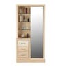 Galileo Dresser with Hidden Mirror Storage in Beige Colour
