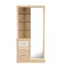 Galileo Dresser with Hidden Mirror Storage in Beige Colour
