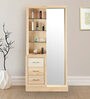 Galileo Dresser with Hidden Mirror Storage in Beige Colour