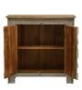 Galina Solid Wood Cabinet In Grey & Natural Colour