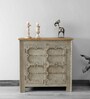Galina Solid Wood Cabinet In Grey & Natural Colour