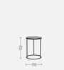 Galison Metal End Table In Black Colour