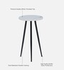 Galison Metallic End Table with Black Base & White Porcelain Top (Set of2)
