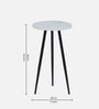 Galison Metallic End Table with Black Base & White Porcelain Top (Set of2)