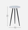 Galison Metallic End Table with Black Base & White Porcelain Top (Set of2)