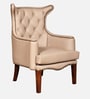 Gallery Chester Wing Chair in Dark Beige Colour