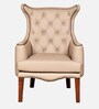 Gallery Chester Wing Chair in Dark Beige Colour