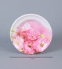 Pink Round Flora High Grade Melamine Serving Quarter Plates