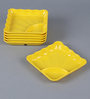 Yellow Snack Melamine (Set of 6) Appetizer Platter