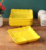 Yellow Snack Melamine (Set of 6) Appetizer Platter