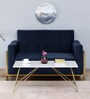 Galliano Coffee Table In White & Matte Gold Finish With Porcelain Top