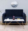 Galliano Coffee Table In White & Matte Gold Finish With Porcelain Top