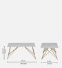 Galliano Coffee Table In White & Matte Gold Finish With Porcelain Top