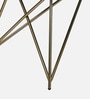 Galliano Metal Coffee Table In Matte Gold Finish With Onyx Green Porcelain Top