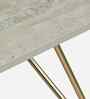 Galliano Metal Coffee Table In White & Matte Gold Finish With Travertine Top
