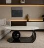 Gallo Faux Marble Top Coffee Table In Black Pvd Finish
