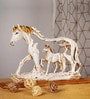 Galloping Horse White Resin Figurine