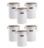 Galvanized iron 1.1Ltr White Airtight Storage Container (Set of 6)