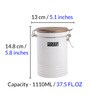 Galvanized iron 1.1Ltr White Airtight Storage Container (Set of 6)