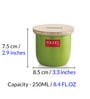 Galvanized iron 250 ml Green Airtight Storage Container (Set of 6)