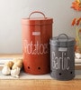 Galvanized Steel Multicolour Airtight Container (Set of 2 )