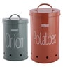 Galvanized Steel Multicolour Airtight Container (Set of 2 )