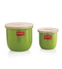 Galvanized Steel Green Airtight Container (Set of 2 )