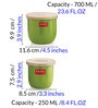 Galvanized Steel Green Airtight Container (Set of 2 )