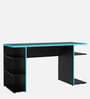 Gaming Table In Black And Blue Finish