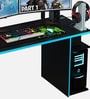 Gaming Table In Black And Blue Finish