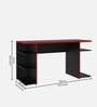 Gaming Table In Black And Red Finish