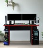 Gaming Table In Black And Red Finish