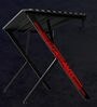 Gaming Table In Carbon Fiber Finish And Black Steel Base Finish