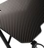Gaming Table In Carbon Fiber Finish And Black Steel Base Finish