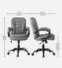 Gamma Leatherette MB Executive Chair In Grey Colour