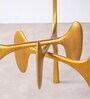 Gana Glass Top Coffee Table In Golden Finish