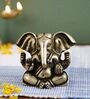 Ganesh 4 Hands Golden Brass Religious Idol