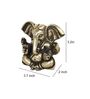 Ganesh 4 Hands Golden Brass Religious Idol
