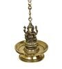 Ganesh Design Golden Brass Chain Hanging Lamp