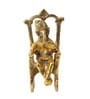 (1Pc) Gold Metal Ganesh Idol Sitting On Chair