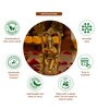 (1Pc) Gold Metal Ganesh Idol Sitting On Chair