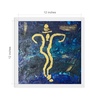 Ganesh In Festive Blues Handmade Acrylic On Unframed Canvas Painting