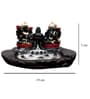 Ganesh & Laxmi Idol Resin Incense Burner (Black)
