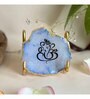 Ganesh Ji Metal Holder with Blue Agate