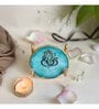 Ganesh Ji Metal Holder with Green Agate