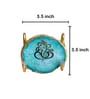 Ganesh Ji Metal Holder with Green Agate