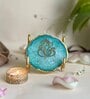 Ganesh Ji Metal Holder with Green Agate