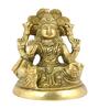 Ganesh Laxmi Gold Brass Idol